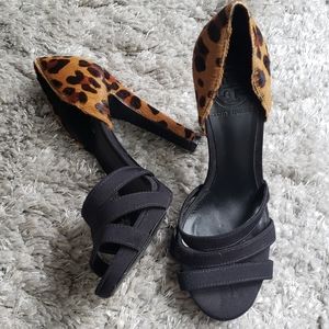 Tory Burch Cheetah Print Heels Size 7.5
